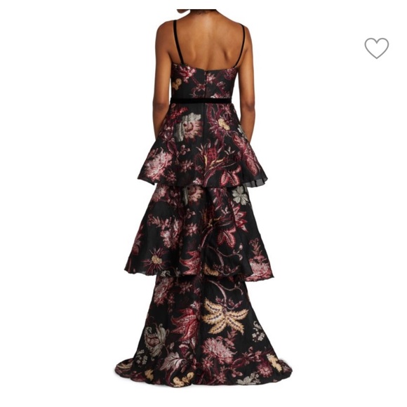 Marchesa Notte Floral Gown - Picture 4 of 9